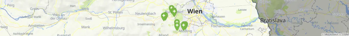 Kartenansicht für Apotheken-Notdienste in der Nähe von Laab im Walde (Mödling, Niederösterreich)